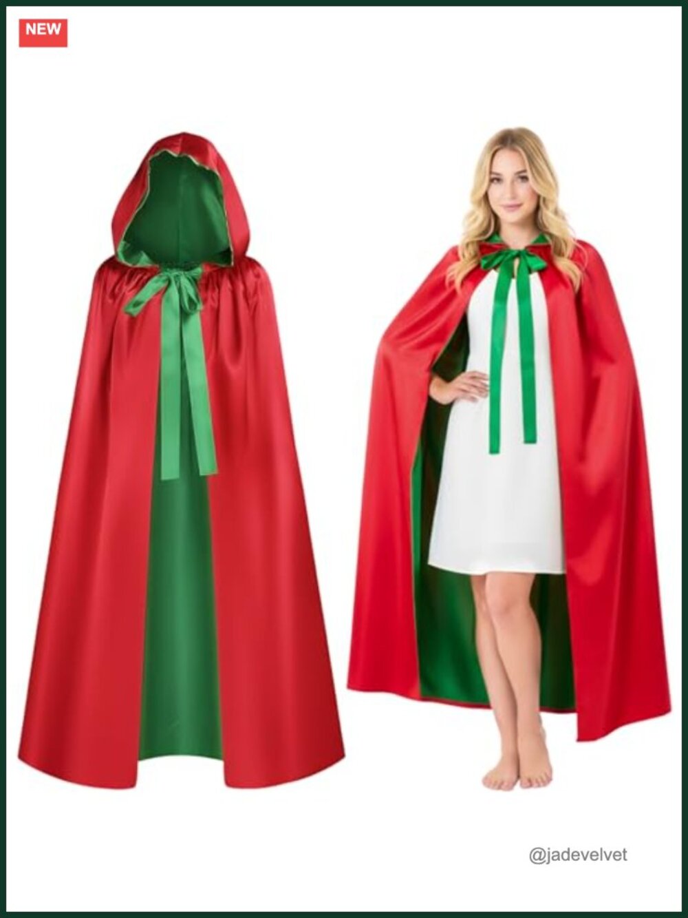 Hooded Cape Cloak Polyester Loose Fit Cosplay Costume Women